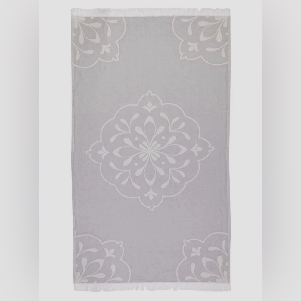 Sahra Pestamal Turkish cotton flatwoven towel grey